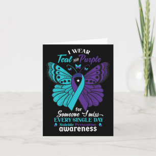 Cartão Eu Visto Teal E Puro Suicídio Sensibilização Menta