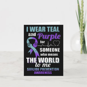Cartão Eu Visto Teal E Roxo Para Alguém Que Quer Dizer O