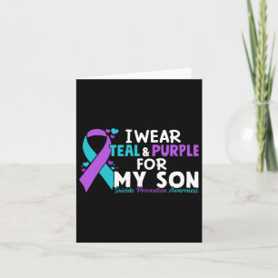 Cartão Eu Visto Teal E Roxo Para O Meu Filho Suicida Prev
