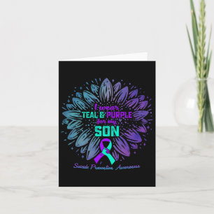 Cartão Eu Visto Teal E Roxo Para O Meu Filho Suicida Prev