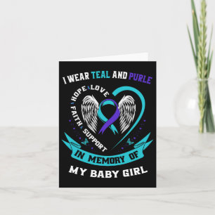 Cartão Eu Visto Teal E Roxo Por Awa De Prevenção Ao Suicí