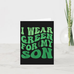 Cartão Eu Visto Verde Para O Meu Filho Sensibilização Par