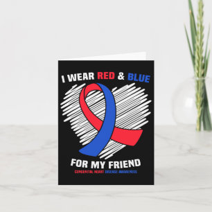 Cartão Eu Visto Vermelho E Azul Para Minha Consciência De