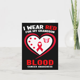 Cartão Eu Visto Vermelho Para A Consciência Do Cancer San