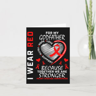 Cartão Eu Visto Vermelho Para O Meu Padrinho Doenças Card