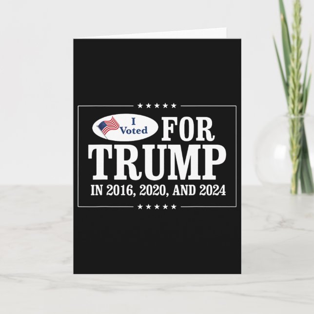 Cartão Eu Votei Em Trump Em 2016  (Frente)