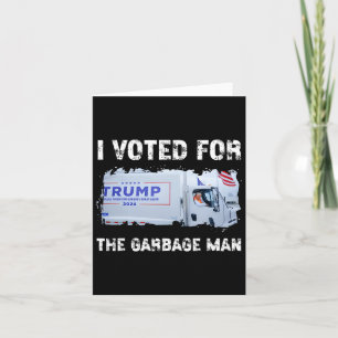 Cartão Eu Votei No Lixeiro Trump 2024 Caminhão De Lixo