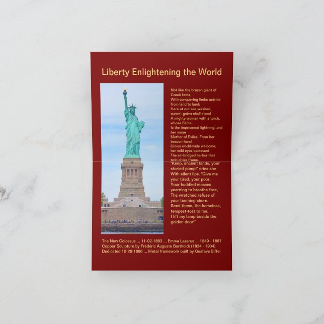 Cartão EUA 1895 $5 Liberty Half Eagle Note Card (Interior)