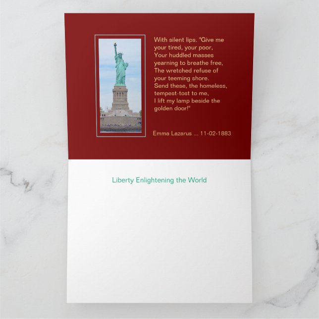 Cartão EUA 1895 $5 Liberty Half Eagle Note Card (Interior)