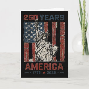 Cartão Eua 250 Anos 1776 2026 Patriótica Estátua Da Liber
