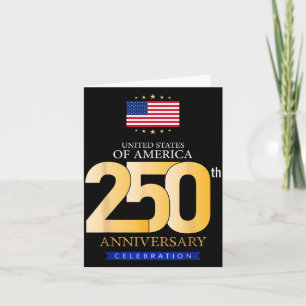 Cartão EUA 250 Anos de Liberdade Patriótica América 250º
