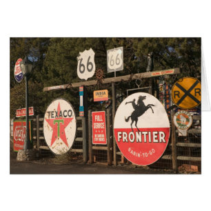 Cartão EUA, Arizona, Sedona: Placas de Publicidade Antiga