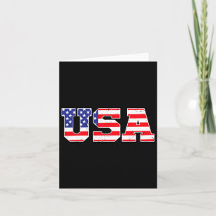 Cartão Eua - Bandeira Americana Patriótica 4 De Julho