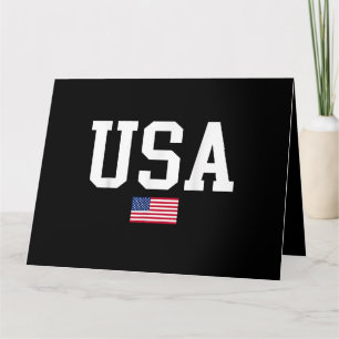 Cartão EUA Bandeira Patriótica Americana Para Homens Meni