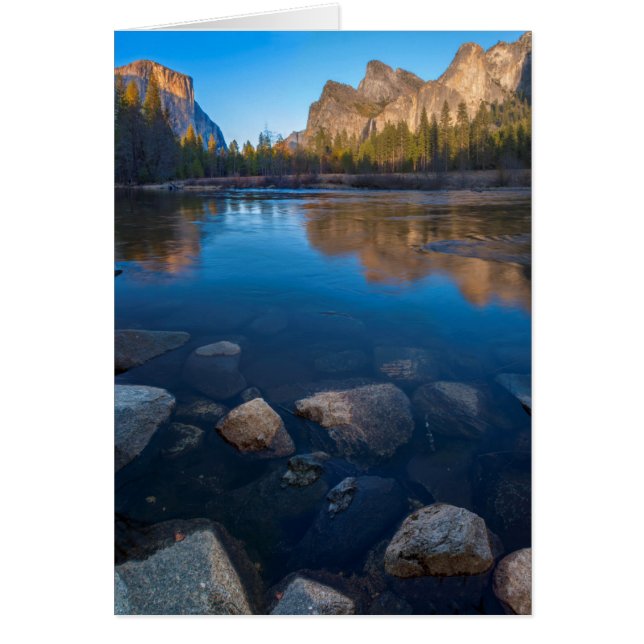 Cartão EUA, Califórnia. Vista 2 do Vale do Yosemite (Frente)