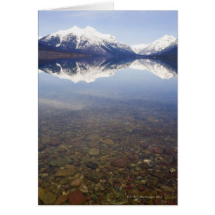 Cartão EUA, Colorado, Montanhas refletidas no lago