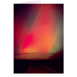 Cartão EUA, Idaho. Aurora boreal, luzes do norte em