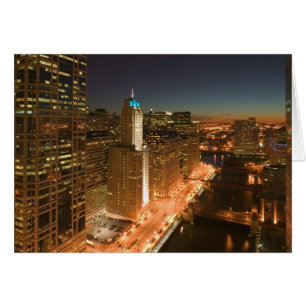 Cartão EUA, Illinois, Chicago: O Loop: Prédios