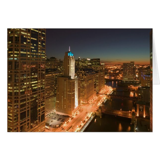 Cartão EUA, Illinois, Chicago: O Loop: Prédios (Frente Horizontal)