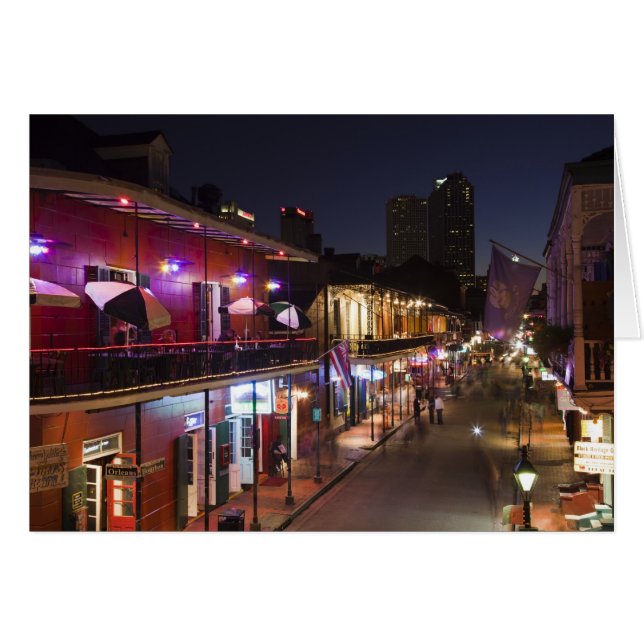 Cartão EUA, Louisiana, Nova Orleans. Trimestre Francês (Frente Horizontal)