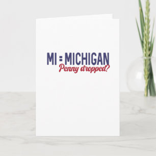 Cartão EUA - MI = Michigan Not Minnesota Confusion