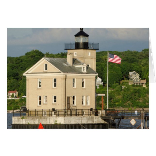 Cartão EUA, Nova Iorque, Kingston, Rio Hudson. Rondout (Frente Horizontal)