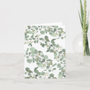 Cartão Eucalyptus Greenery Glossomas de Goma Dólar
