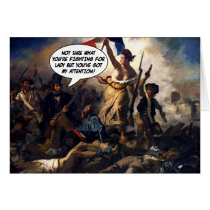 Cartão Eugene Delacroix - Liberdade liderando as Pessoas