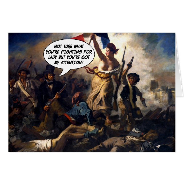 Cartão Eugene Delacroix - Liberdade liderando as Pessoas (Frente Horizontal)