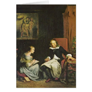 Cartão Eugene Delacroix: Milton ditou a suas filhas