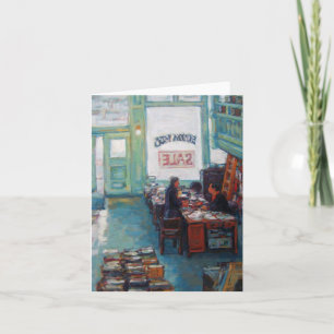Cartão "Eureka Books Sale" oil painting by Linda Mitchell