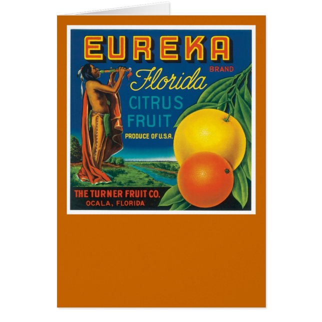 Cartão Eureka Florida Citrus Fruta (Frente)