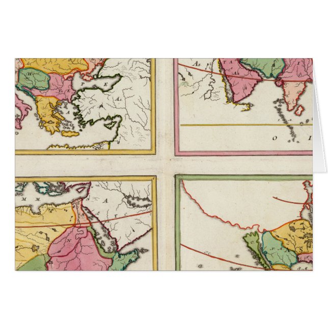 Cartão Europa, Ásia, África, América (Frente Horizontal)