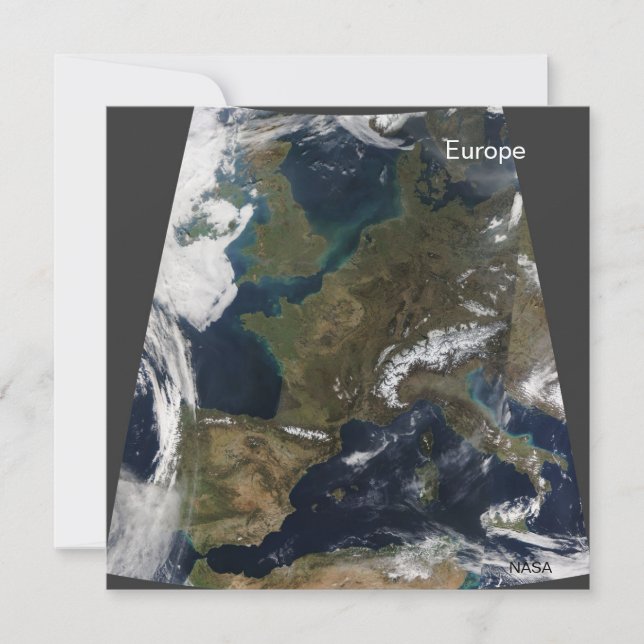 Cartão Europa do Espaço, NASA (Frente)