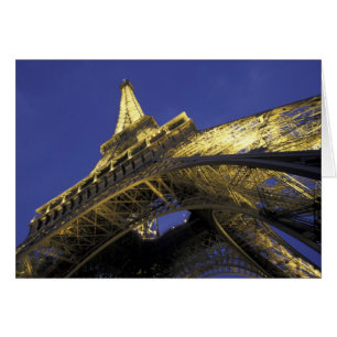 Cartão Europa, França, Paris, Torre Eiffel, noite 2
