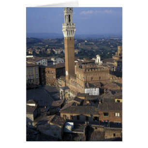 Cartão Europa, Itália, Siena. Visão geral da cidade