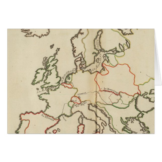 Cartão Europa, Montanhas e Rios (Frente Horizontal)