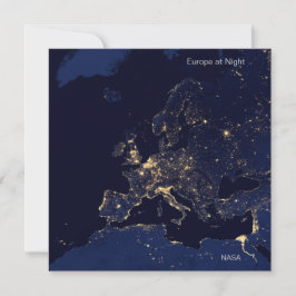 Cartão Europe Lights at Night pela Imagem da NASA