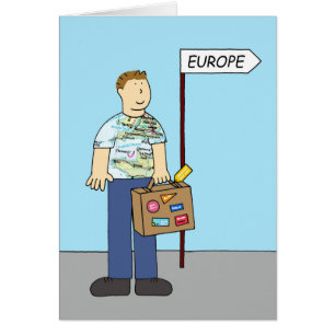 Cartão European Adventure Bon Voyage para ele