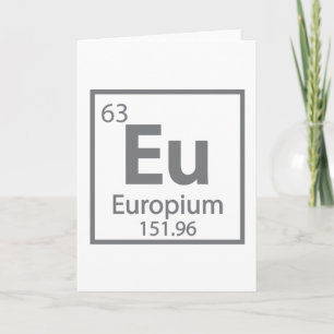 Cartão Europium - Europa Ciência, design de Mesa Periódic