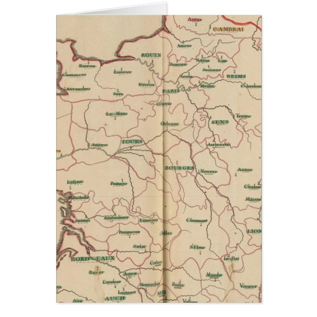 Cartão Evechez, França (Frente)