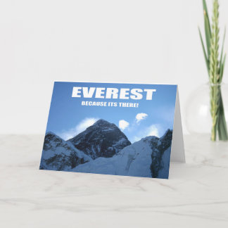 Cartão Everest - Porque está lá