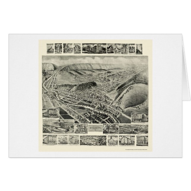 Cartão Everett, mapa panorâmico do PA - 1905 (Frente Horizontal)