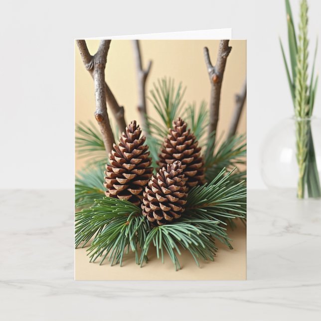 Cartão Evergreen Pinecone Card (Frente)