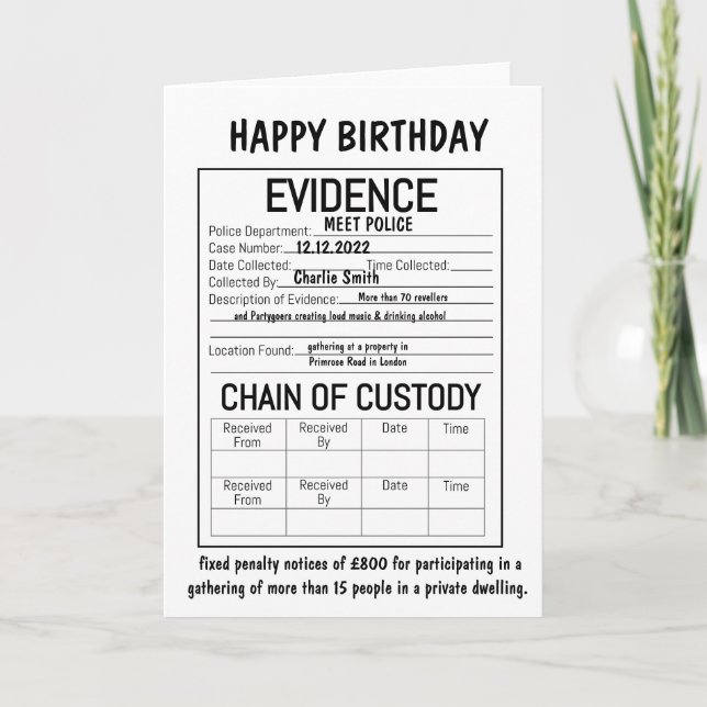 Cartão EVIDÊNCIA (Frente)