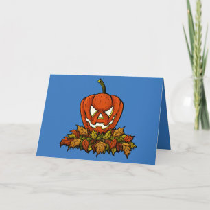 Cartão evil smiling halloween pumpkin
