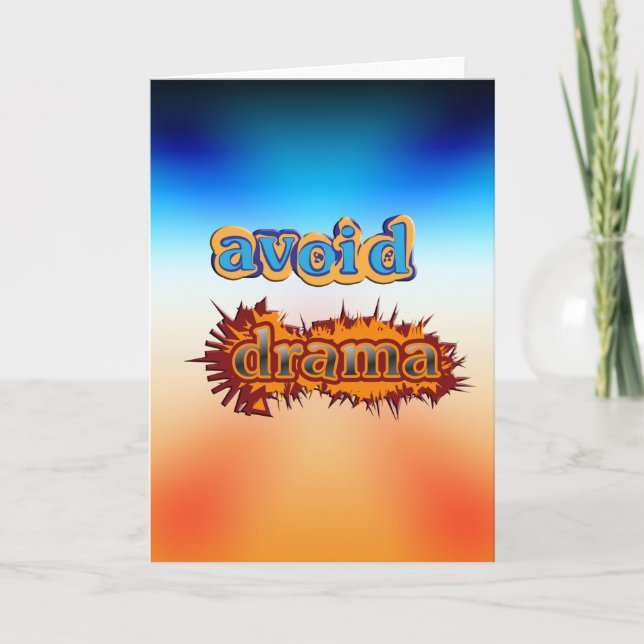Cartão Evitar o Drama (Frente)