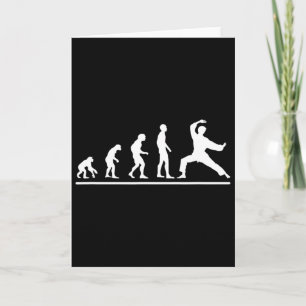 Cartão Evolução do Karate Corte de Karate Homens Engraçad