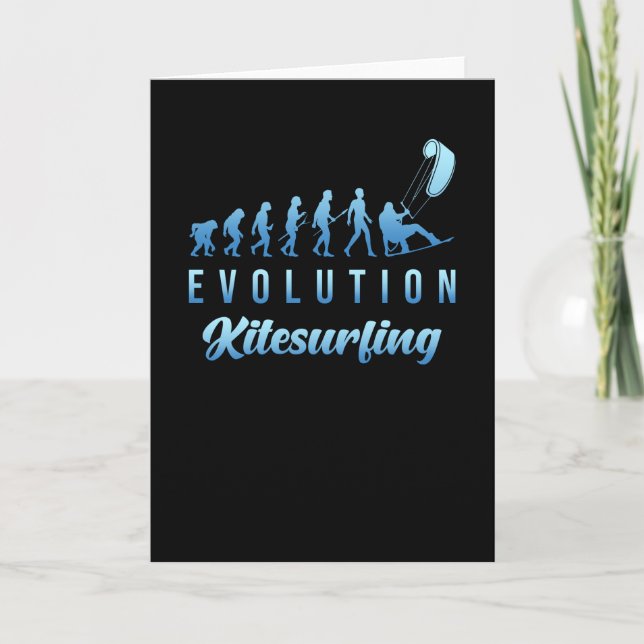 Cartão Evolução do Kitesurfing (Frente)