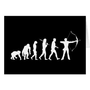 Cartão Evolução do tiro ao arco de um arco e de uma set